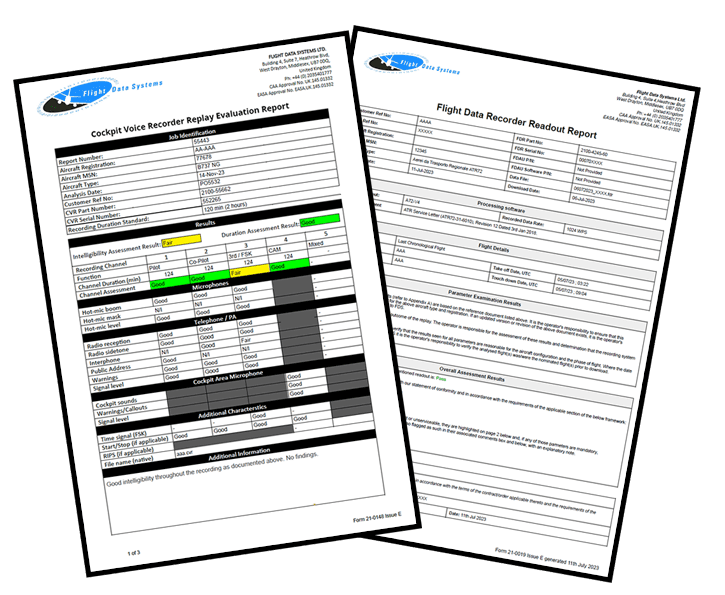 Each report models compliance verifications and standardizations for direct submittal to the Aviation authorities, saving time.